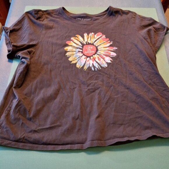Life is Good Women's Flower 3X Short Sleeve T-shirt Cottagecore Grandmacore - Picture 2 of 6